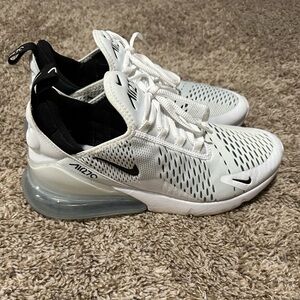 Nike Air Max 270 White and Black Athletic Shoes